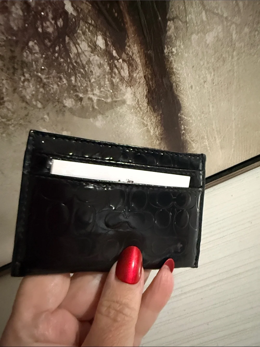 Coach black card holder